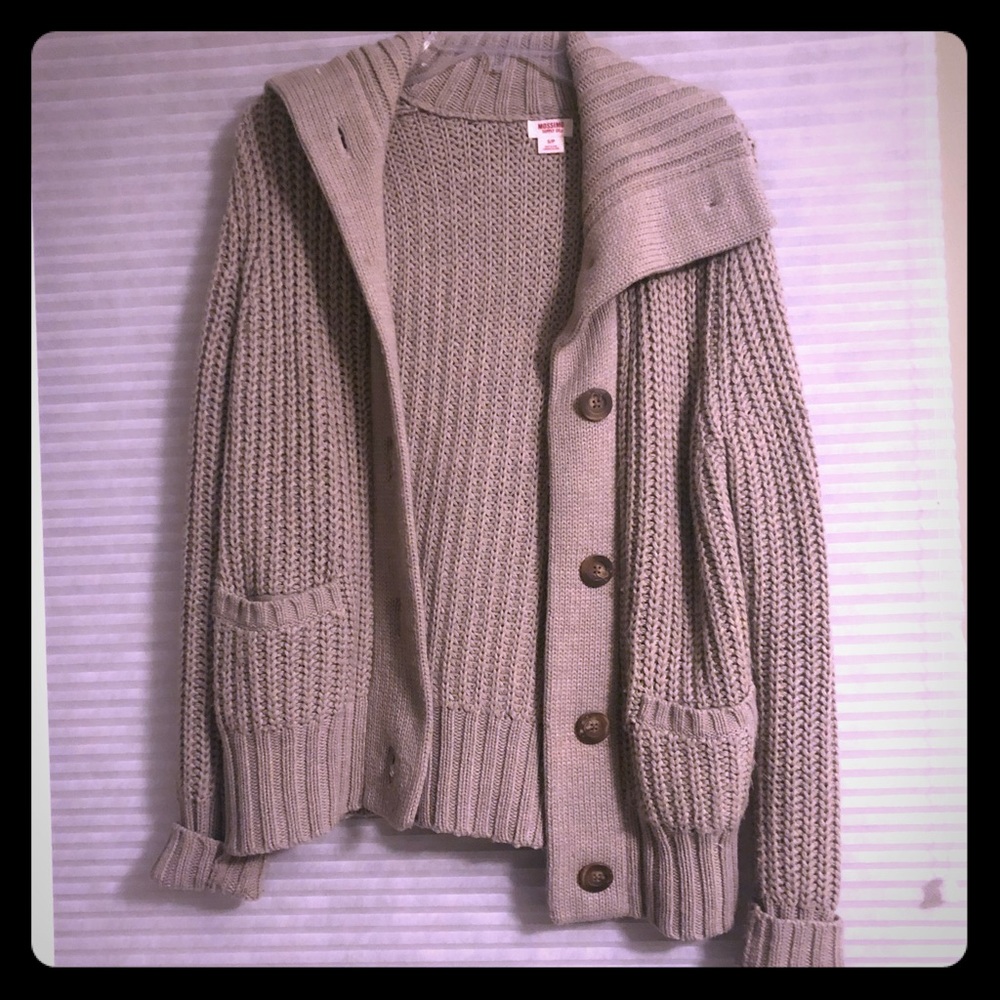 Chunky button up fall sweater